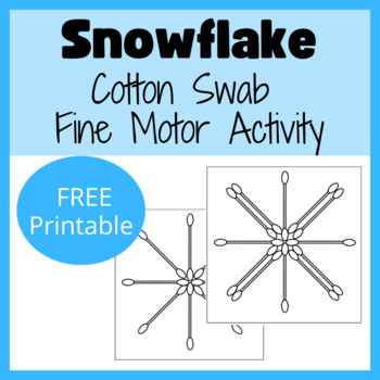 Preview of Snowflake fine motor activity - winter activity, task box idea, early finishers