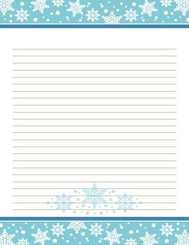 Snowflake writing paper by Graphics 4 Print | TPT