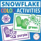 Snowflakes Activities Sorting by Color and Size - Preschoo