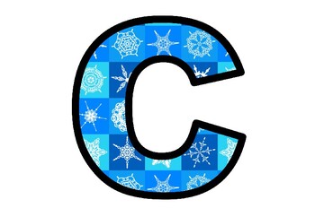 Preview of Snowflakes Alphabet, Winter, Bulletin Board Letters, Classroom Décor, Set 2