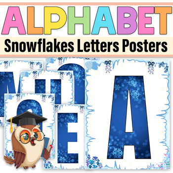 Preview of Snowflakes Alphabet|Winter Snowflakes Alphabet Posters Bulletin Board Letters
