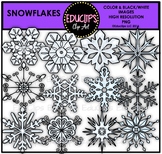 Snowflakes Selection Clip Art Bundle {Educlips Clipart}