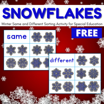 Printable Snowflake Winter Sorting by Color Activity