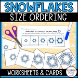 Snowflakes Size Ordering from Smallest to Largest (Winter theme)
