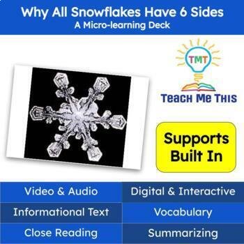 Preview of Snowflakes Informational Text Reading Passage and Activities