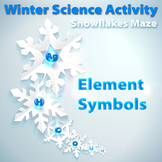 Snowflakes Maze: Element Symbols / Winter Science Activity