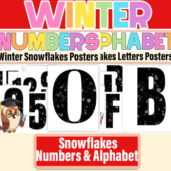 Preview of Snowflakes Numbers & Alphabet Bulletin Board | Winter Numbers & Alphabet