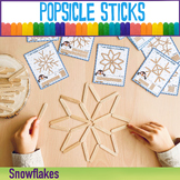Snowflakes Popsicle Sticks PreK Arrival Activity
