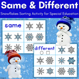 Snowflakes Same and Different Sort Winter Activity Autism 