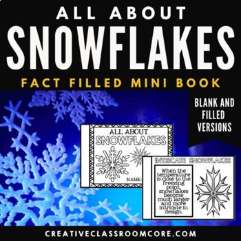 Preview of Snowflakes Unit - Christmas Writing Practice - Snowflake Facts Coloring Book
