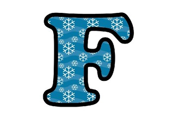 Preview of Snowflakes, Winter Bulletin Board Letters, Numbers and Symbols, Classroom Decor