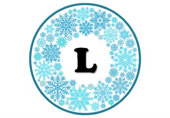 Preview of Snowflakes, Winter, Christmas, Circle Banner Bulletin Board Letters, Shop Decor