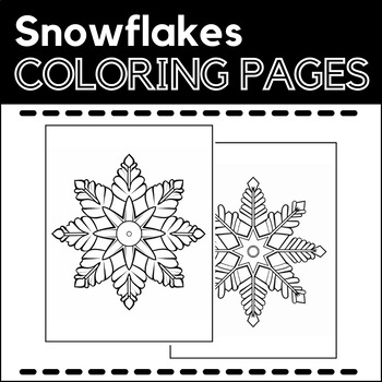Preview of Doodle Snowflakes - Winter Coloring Pages for Deep Focus and Relaxation