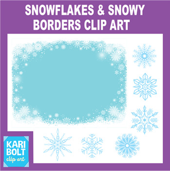 snowflakes border clip art
