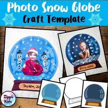 Preview of Snow globe Craft Template for Preschool, Kindergarten