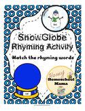Snowglobe Rhyming Activity - Match the Rhyming Words File 