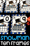 Snowman Math Games Winter 10 Frames Math Activity Center Cards