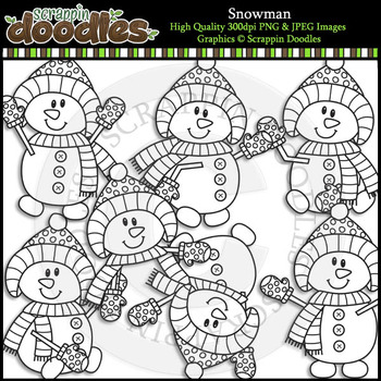 Snowman by Scrappin Doodles | TPT