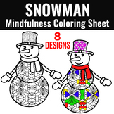 Snowman Activities / Christmas Mindful Colouring Sheets / 