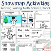 Snowman Activities for Kindergarten - Math, Reading, Writi