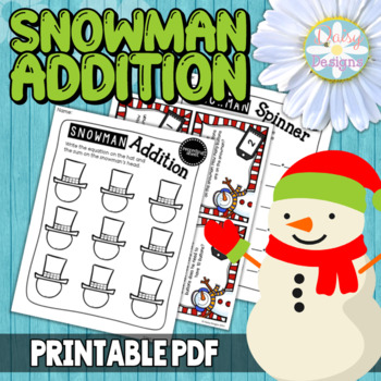 Preview of Snowman Addition Facts to 10 - Math Centers
