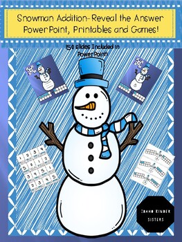 Preview of Snowman Addition PowerPoint, Printables and Games!