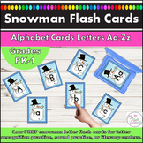 Winter Snowman Alphabet Flash Cards Letter Identification 