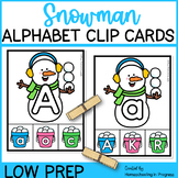 Snowman Alphabet Matching Task Cards