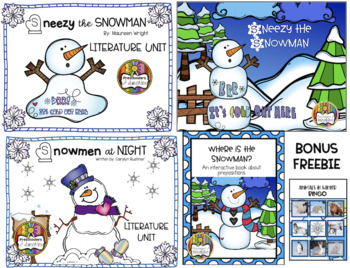Preview of Snowman LITERACY BUNDLE