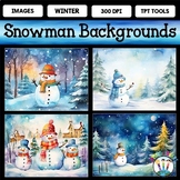 Snowman Background Scenes Images for Google Slides PowerPo