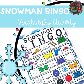 Preview of Snowman Bingo: A Winter Vocabulary Game