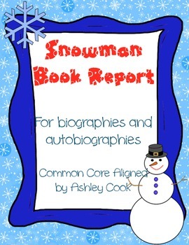 Preview of Snowman Biography Book Report