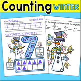 Winter Math: Snowman Numbers and Counting Practice
