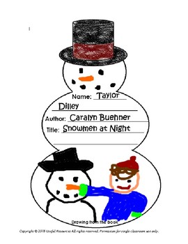 Preview of Snowman Book Report
