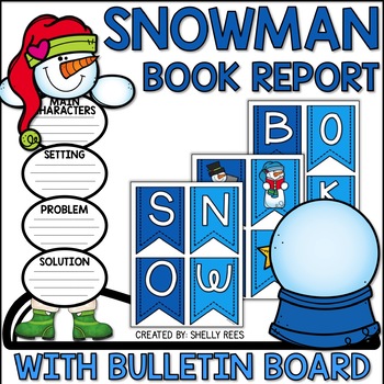 Preview of Snowman Book Report Bulletin Board