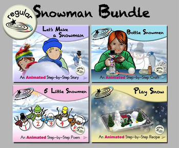 Preview of Snowman Bundle - Animated Step-by-Steps® - Regular