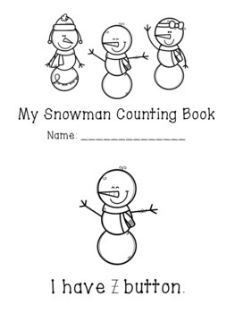 Snowman Button Counting Centres by Ms Lee Teaches K | TPT