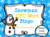 Snowman CVC Word Bingo