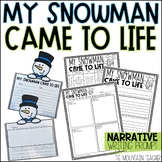 Snowman Writing Template and Craft | Fun Winter Bulletin B