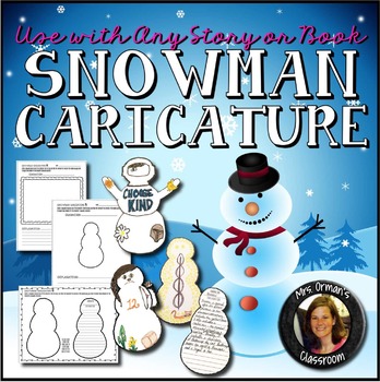 Preview of Snowman Caricature for ANY Book or Story