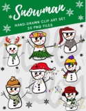 Snowman Christmas Clipart {Miss Britnee}