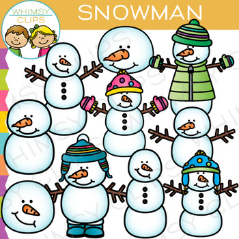 Snowman Clip Art by Whimsy Clips | Teachers Pay Teachers