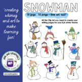 Snowman Clip Art | Winter Clip Art | JamJarGraphics