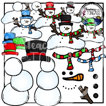 Build a Snowman Clipart (Winter Clipart) by Teaching in the Tongass