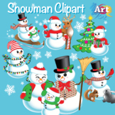Snowman Clipart, Christmas Frosty, Commercial, Personal Use