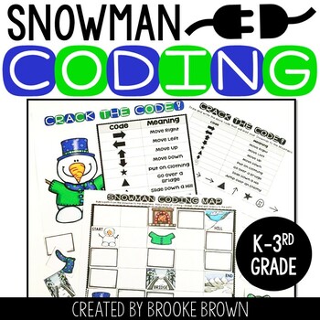 Preview of Snowman Coding - DIGITAL + PRINTABLE - Winter Unplugged Coding