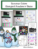 Snowman Craft Color Activities Emergent Reader & Winter Game