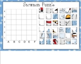 Snowman Coordinate Graph Puzzle for Smart Board