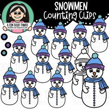 Snowman Counting Clips by A Few Good Designs by Shannon Few | TPT