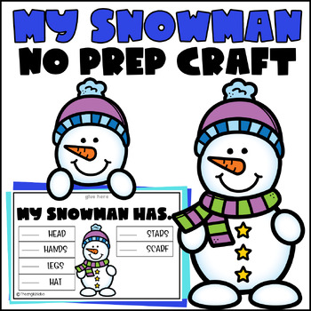 Preview of Snowman Counting Craft Holiday Bulletin Board Activity